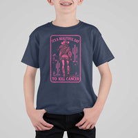 Cowgirl Breast Cancer T Shirt For Kid Beautiful Day To Kill Cancer Vintage Western Pink - Wonder Print Shop