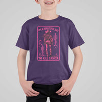 Cowgirl Breast Cancer T Shirt For Kid Beautiful Day To Kill Cancer Vintage Western Pink - Wonder Print Shop