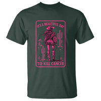 Cowgirl Breast Cancer T Shirt Beautiful Day To Kill Cancer Vintage Western Pink - Wonder Print Shop