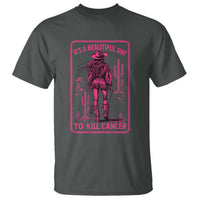 Cowgirl Breast Cancer T Shirt Beautiful Day To Kill Cancer Vintage Western Pink - Wonder Print Shop