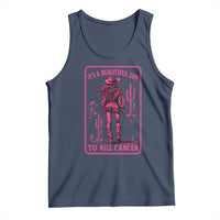 Cowgirl Breast Cancer Tank Top Beautiful Day To Kill Cancer Vintage Western Pink - Wonder Print Shop
