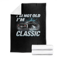 Vintage I'm Not Old I'm Classic Throw Blanket Funny Car Graphic Racing Drift Car