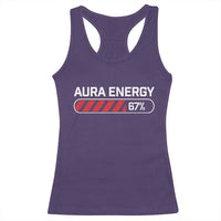 Funny Six Seven Racerback Tank Top Aura Energy at 67 Meme Gen Alpha Slang - Wonder Print Shop