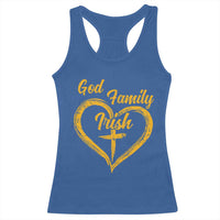 God Family Irish Racerback Tank Top Vintage Cross In Heart Christian Notre Dame Game Day - Wonder Print Shop