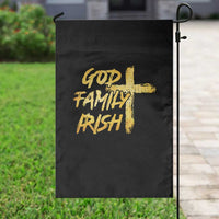 God Family Irish Garden Flag Christian Faith Cross Notre Dame Game Day - Wonder Print Shop