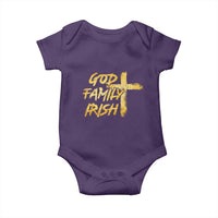 God Family Irish Baby Onesie Christian Faith Cross Notre Dame Game Day - Wonder Print Shop