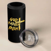 God Family Irish 4 in 1 Can Cooler Tumbler Christian Faith Cross Notre Dame Game Day - Wonder Print Shop
