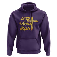 God Family Irish Hoodie Christian Faith Cross Notre Dame Game Day - Wonder Print Shop