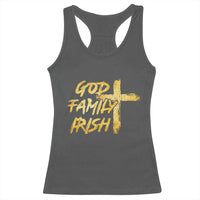 God Family Irish Racerback Tank Top Christian Faith Cross Notre Dame Game Day - Wonder Print Shop