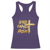 God Family Irish Racerback Tank Top Christian Faith Cross Notre Dame Game Day - Wonder Print Shop