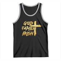 God Family Irish Tank Top Christian Faith Cross Notre Dame Game Day - Wonder Print Shop