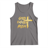 God Family Irish Tank Top Christian Faith Cross Notre Dame Game Day - Wonder Print Shop