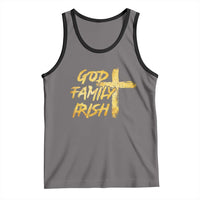 God Family Irish Tank Top Christian Faith Cross Notre Dame Game Day - Wonder Print Shop