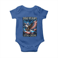 250 Years America Baby Onesie Eagle and Flag 250th Anniversary USA Patriotic 1776 2026 - Wonder Print Shop