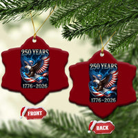 250 Years America Ceramic Ornament Eagle and Flag 250th Anniversary USA Patriotic 1776 2026 - Wonder Print Shop