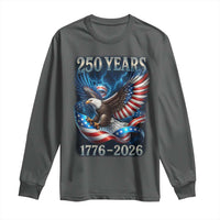 250 Years America Long Sleeve Shirt Eagle and Flag 250th Anniversary USA Patriotic 1776 2026 - Wonder Print Shop