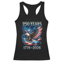 250 Years America Racerback Tank Top Eagle and Flag 250th Anniversary USA Patriotic 1776 2026 - Wonder Print Shop