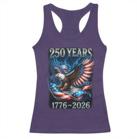 250 Years America Racerback Tank Top Eagle and Flag 250th Anniversary USA Patriotic 1776 2026 - Wonder Print Shop