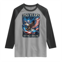 250 Years America Raglan Shirt Eagle and Flag 250th Anniversary USA Patriotic 1776 2026 - Wonder Print Shop