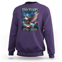 250 Years America Sweatshirt Eagle and Flag 250th Anniversary USA Patriotic 1776 2026 - Wonder Print Shop