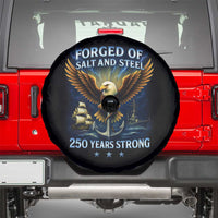 Navy Veteran 250th Anniversary Spare Tire Cover Forged of Salt and Steel US Naval Ships 250th Anniversary - Wonder Print Shop