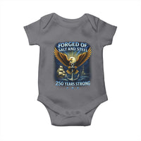 Navy Veteran 250th Anniversary Baby Onesie Forged of Salt and Steel US Naval Ships 250th Anniversary - Wonder Print Shop