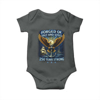 Navy Veteran 250th Anniversary Baby Onesie Forged of Salt and Steel US Naval Ships 250th Anniversary - Wonder Print Shop