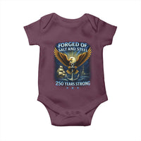 Navy Veteran 250th Anniversary Baby Onesie Forged of Salt and Steel US Naval Ships 250th Anniversary - Wonder Print Shop