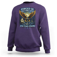 Navy Veteran 250th Anniversary Sweatshirt Forged of Salt and Steel US Naval Ships 250th Anniversary - Wonder Print Shop