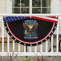 Navy Veteran 250th Anniversary Patriotic Fan Flag Forged of Salt and Steel US Naval Ships 250th Anniversary