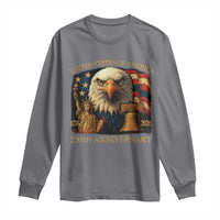 US 250th Anniversary Long Sleeve Shirt Retro Bald Eagle American Flag Patriotic Veterans - Wonder Print Shop