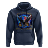 250 Years America Flag Hoodie Eagle 250th Anniversary USA Patriotic 1776 2026 - Wonder Print Shop