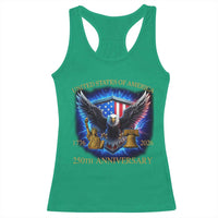 250 Years America Flag Racerback Tank Top Eagle 250th Anniversary USA Patriotic 1776 2026 - Wonder Print Shop