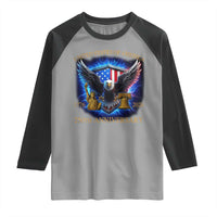 250 Years America Flag Raglan Shirt Eagle 250th Anniversary USA Patriotic 1776 2026 - Wonder Print Shop