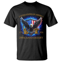 250 Years America Flag T Shirt Eagle 250th Anniversary USA Patriotic 1776 2026 - Wonder Print Shop