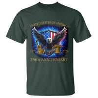 250 Years America Flag T Shirt Eagle 250th Anniversary USA Patriotic 1776 2026 - Wonder Print Shop