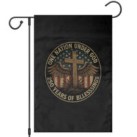 Blessings America 250 Years Garden Flag One Nation Under God USA 250th Anniversary Patriotic Cross - Wonder Print Shop