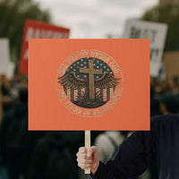 Blessings America 250 Years Protest Sign One Nation Under God USA 250th Anniversary Patriotic Cross - Wonder Print Shop