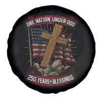 Blessings America Spare Tire Cover One Nation Under God USA 250th Anniversary Patriotic Christian - Wonder Print Shop