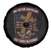 Blessings America Spare Tire Cover One Nation Under God USA 250th Anniversary Patriotic Christian - Wonder Print Shop