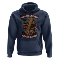 Blessings America Hoodie One Nation Under God USA 250th Anniversary Patriotic Christian - Wonder Print Shop