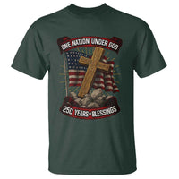 Blessings America T Shirt One Nation Under God USA 250th Anniversary Patriotic Christian - Wonder Print Shop