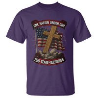 Blessings America T Shirt One Nation Under God USA 250th Anniversary Patriotic Christian - Wonder Print Shop