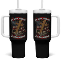 Blessings America Tumbler With Handle One Nation Under God USA 250th Anniversary Patriotic Christian - Wonder Print Shop