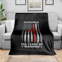 One Nation Under God Throw Blanket USA 250th Anniversary Patriotic Christian One Nation Under God - Wonder Print Shop
