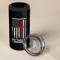 One Nation Under God 4 in 1 Can Cooler Tumbler USA 250th Anniversary Patriotic Christian One Nation Under God - Wonder Print Shop