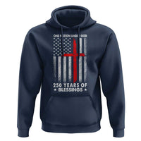 One Nation Under God Hoodie USA 250th Anniversary Patriotic Christian One Nation Under God - Wonder Print Shop