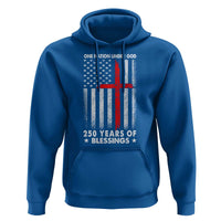 One Nation Under God Hoodie USA 250th Anniversary Patriotic Christian One Nation Under God - Wonder Print Shop