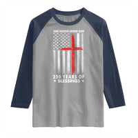 One Nation Under God Raglan Shirt USA 250th Anniversary Patriotic Christian One Nation Under God - Wonder Print Shop