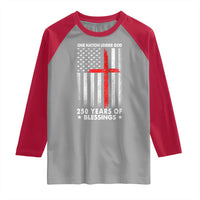 One Nation Under God Raglan Shirt USA 250th Anniversary Patriotic Christian One Nation Under God - Wonder Print Shop
